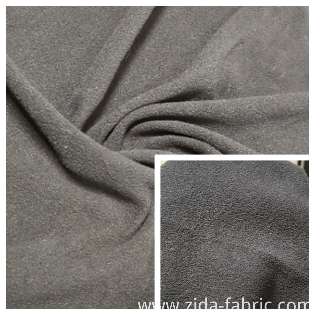 100% Polyester Polar Fleece Dyed Fabric DTY 75D/144f Double Side Brush One Side Anti-Pilling